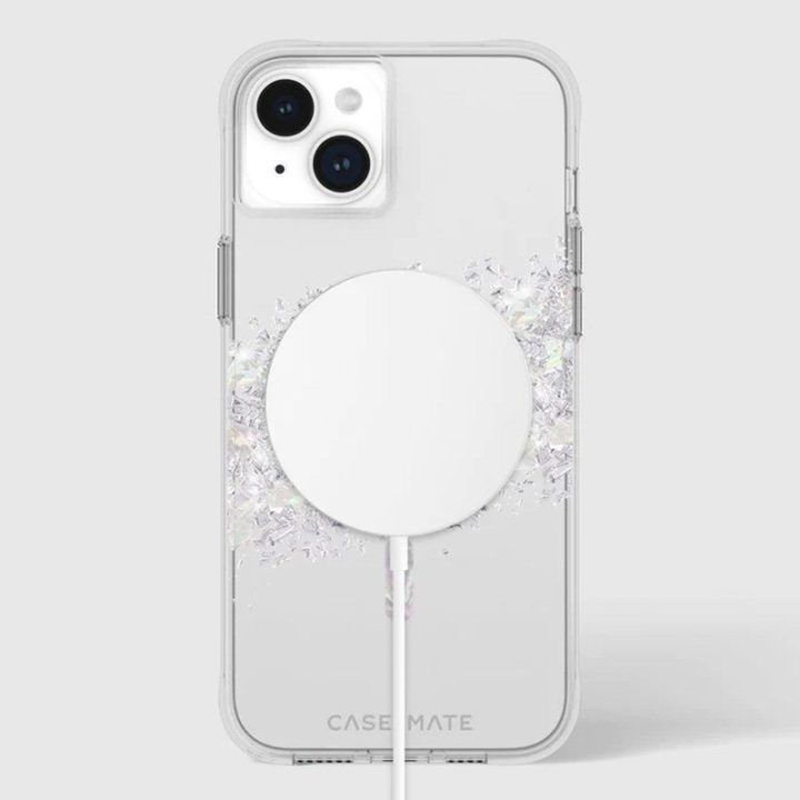 Dėklas iPhone 15 Plus su perlamutru, Case-Mate Karat MagSafe