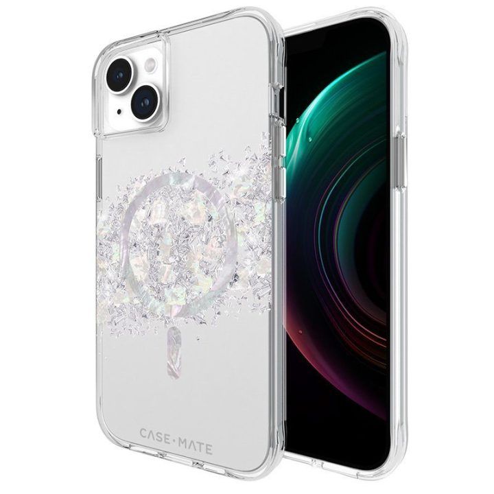 Dėklas iPhone 15 Plus su perlamutru, Case-Mate Karat MagSafe