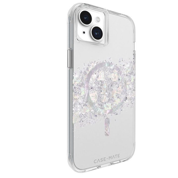 Dėklas iPhone 15 Plus su perlamutru, Case-Mate Karat MagSafe
