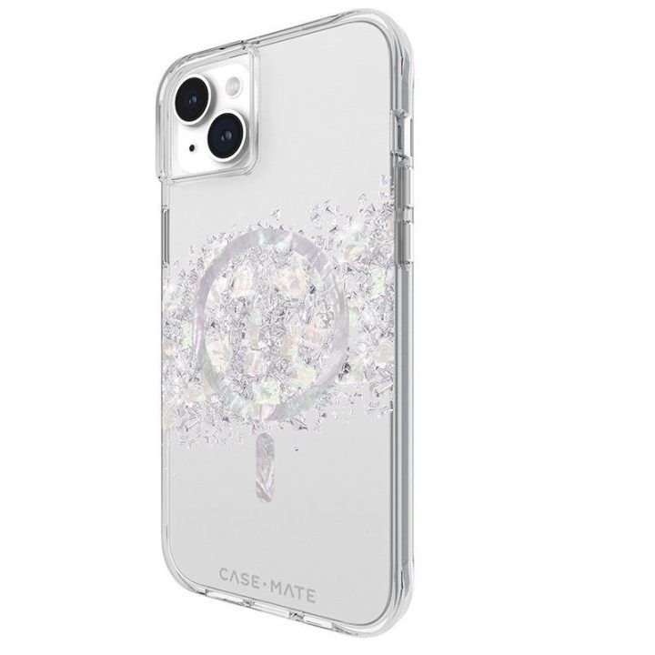 Dėklas iPhone 15 Plus su perlamutru, Case-Mate Karat MagSafe