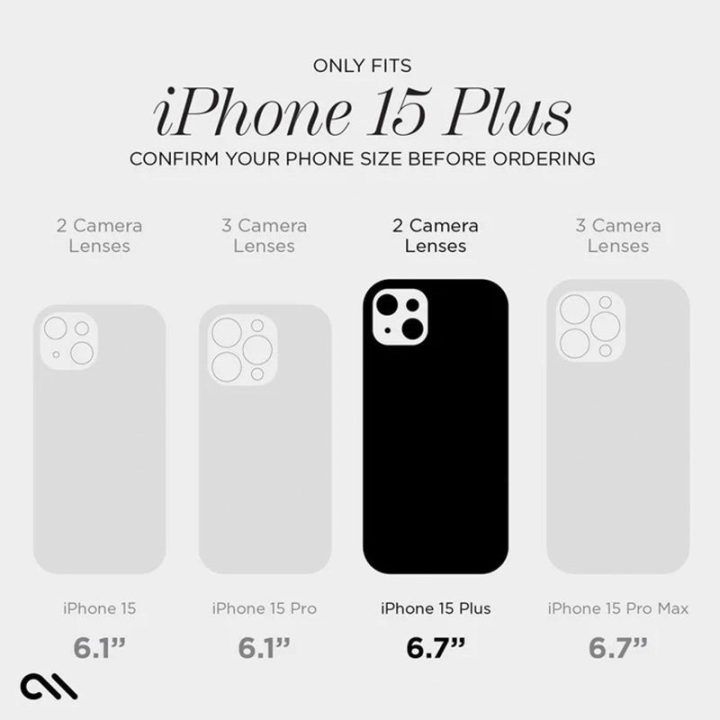 Dėklas iPhone 15 Plus su perlamutru, Case-Mate Karat MagSafe