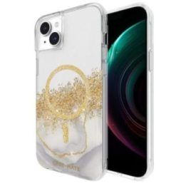 Dėklas iPhone 15 Plus Case-Mate Karat Marble, su auksinėmis dalelėmis