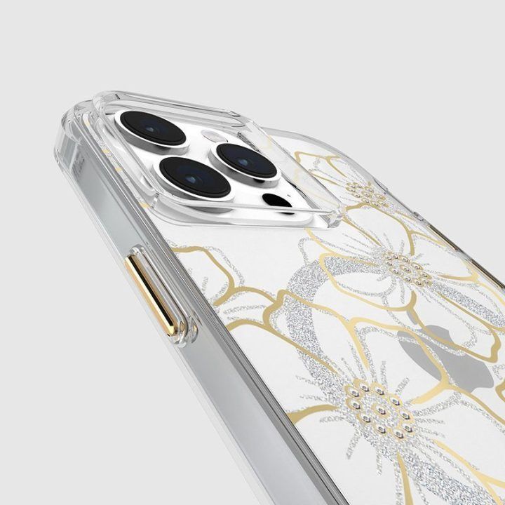 Dėklas iPhone 15 Pro Max Case-Mate Floral Gems, aukso spalvos