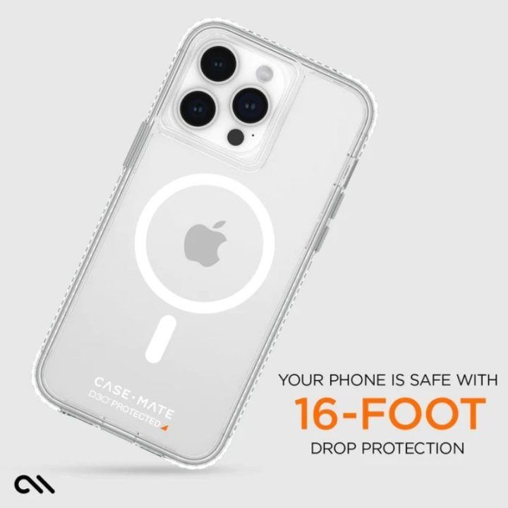 Permatomas dėklas Case-Mate Ultra Tough Plus D3O MagSafe iPhone 15 Pro Max