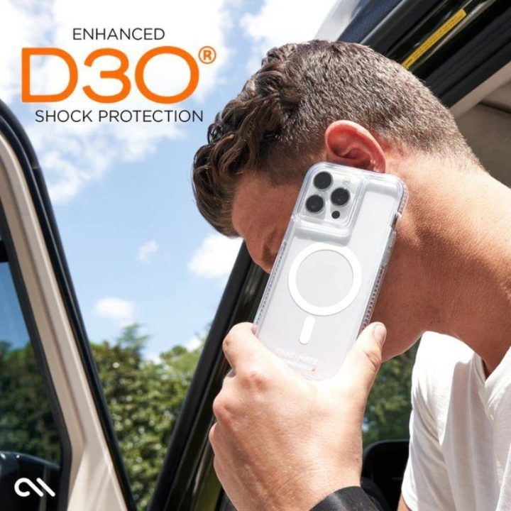 Permatomas dėklas Case-Mate Ultra Tough Plus D3O MagSafe iPhone 15 Pro Max