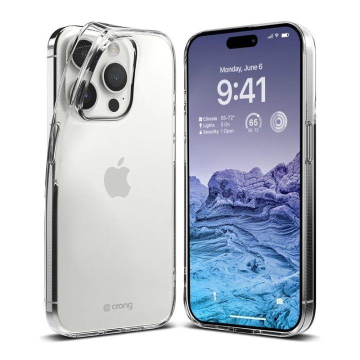 Permatomas dėklas iPhone 15 Pro Crong Crystal Slim