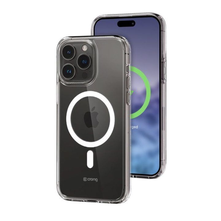 Permatomas dėklas iPhone 15 Pro Crong Clear MAG Cover
