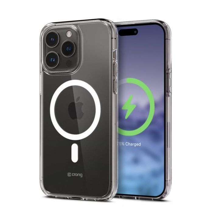 Permatomas dėklas iPhone 15 Pro Crong Clear MAG Cover