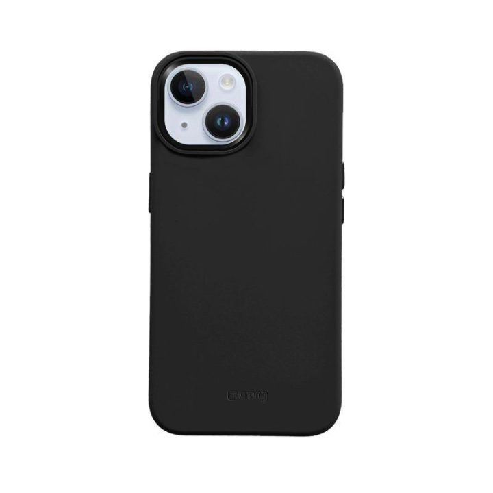Dėklas iPhone 15 Plus, juodas, Crong Color Cover LUX Magnetic