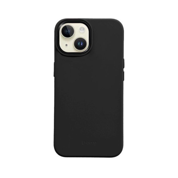 Dėklas iPhone 15 Plus, juodas, Crong Color Cover LUX Magnetic