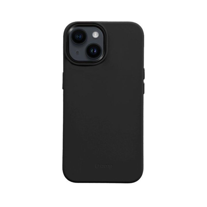Dėklas iPhone 15 Plus, juodas, Crong Color Cover LUX Magnetic