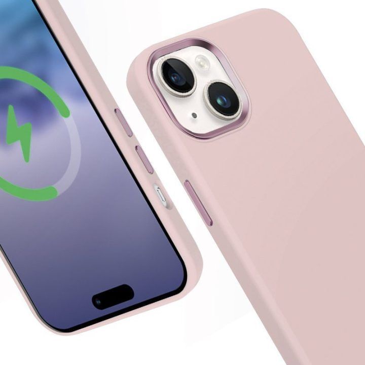Rožinis „Crong Color Cover LUX Magnetic“ dėklas iPhone 15 Plus