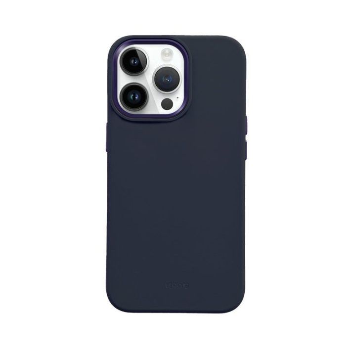 Dėklas iPhone 15 Pro, tamsiai mėlynas, Crong Color Cover LUX Magnetic