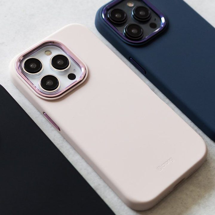 Dėklas iPhone 15 Pro, tamsiai mėlynas, Crong Color Cover LUX Magnetic