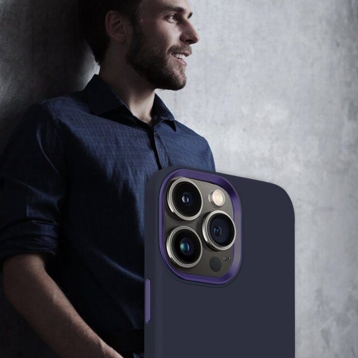 Dėklas iPhone 15 Pro, tamsiai mėlynas, Crong Color Cover LUX Magnetic