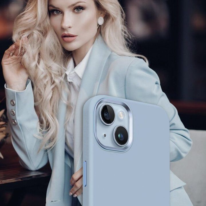 Dėklas iPhone 15 Plus Crong Color Cover LUX Magnetic, mėlynas