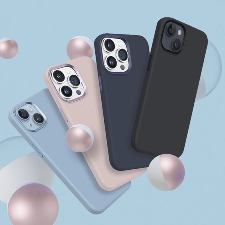 Dėklas iPhone 15 Plus Crong Color Cover LUX Magnetic, mėlynas