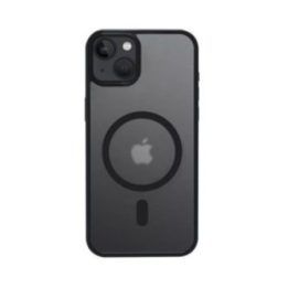 Dėklas iPhone 15 Plus, juodas, Crong Hybrid Frost MAG Cover