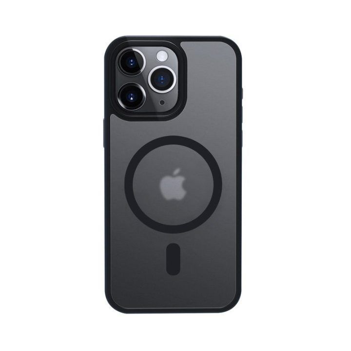 Dėklas iPhone 15 Pro, juodas, Crong Hybrid Frost MAG Cover