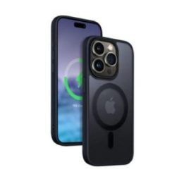 Dėklas iPhone 15 Pro Max, tamsiai mėlynas, Crong Hybrid Frost MAG Cover