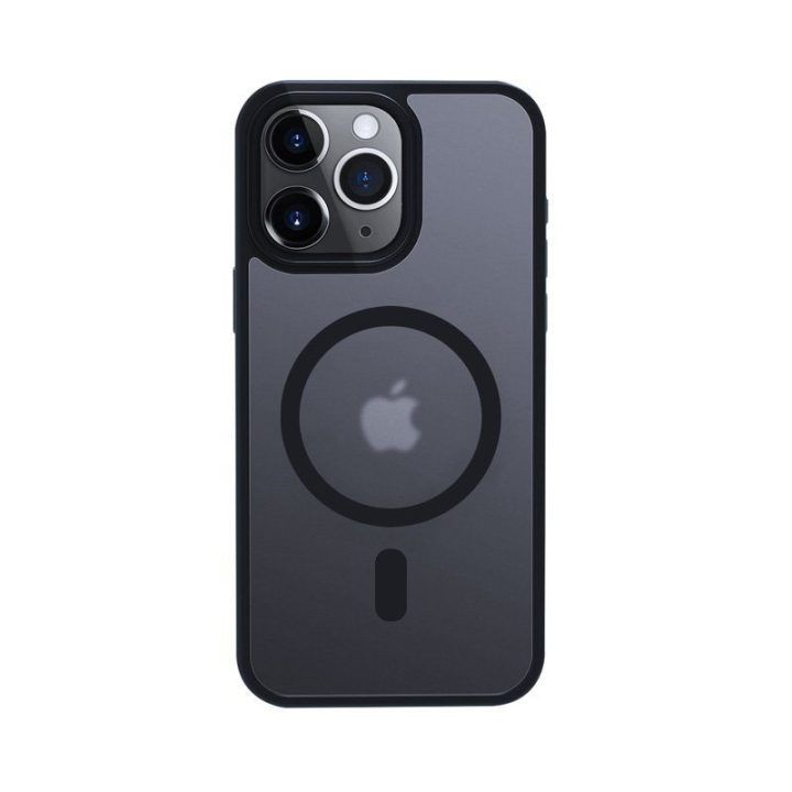 Dėklas iPhone 15 Pro Max, tamsiai mėlynas, Crong Hybrid Frost MAG Cover