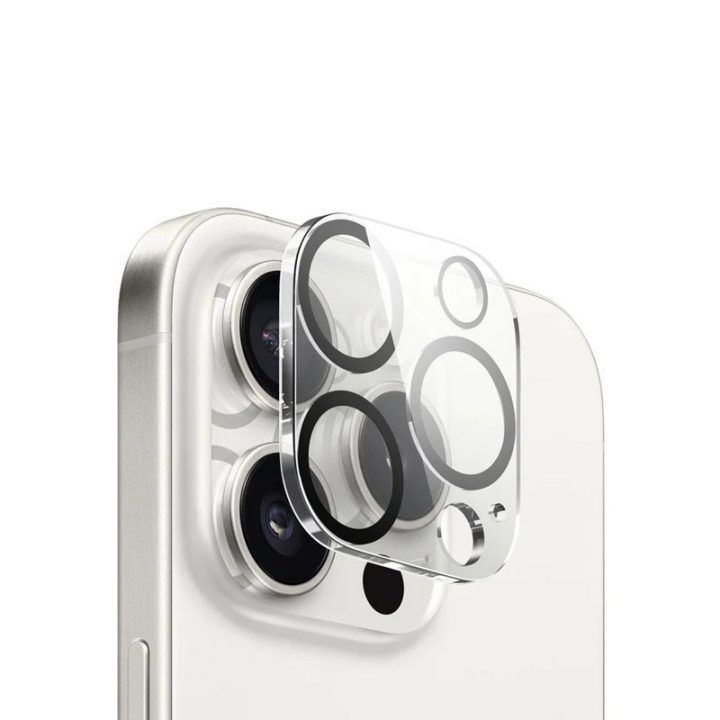 Apsauginis stiklas kamerai Crong Lens Shield iPhone 15 Pro
