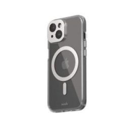 Dėklas iPhone 15 Moshi iGlaze MagSafe, sidabro spalvos