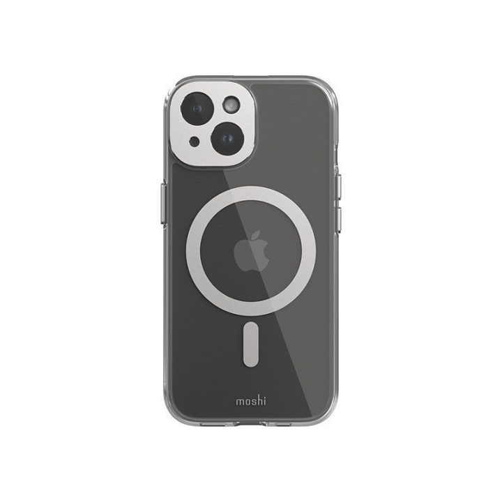 Dėklas iPhone 15 Moshi iGlaze MagSafe, sidabro spalvos