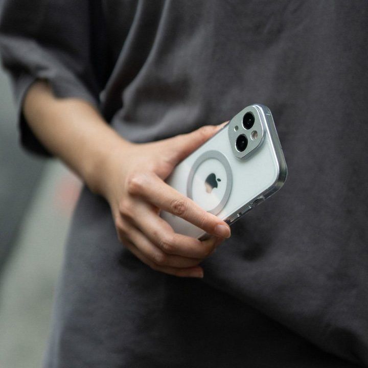 Moshi iGlaze MagSafe dėklas iPhone 15 Plus, pilkas