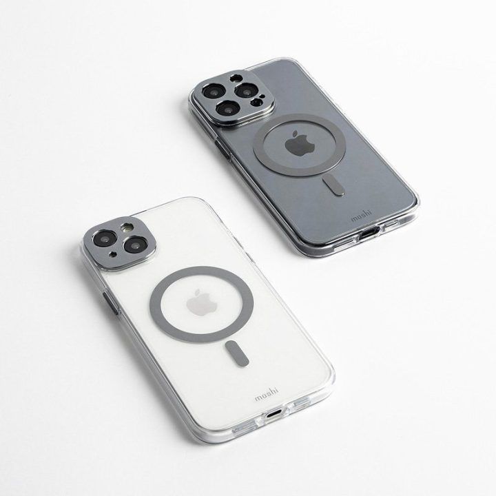 Dėklas Moshi iGlaze MagSafe iPhone 15 Pro Max, pilkas