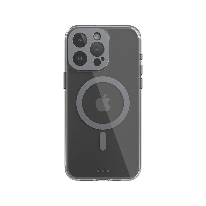 Dėklas Moshi iGlaze MagSafe iPhone 15 Pro Max, pilkas