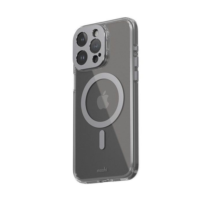 Dėklas Moshi iGlaze MagSafe iPhone 15 Pro Max, pilkas