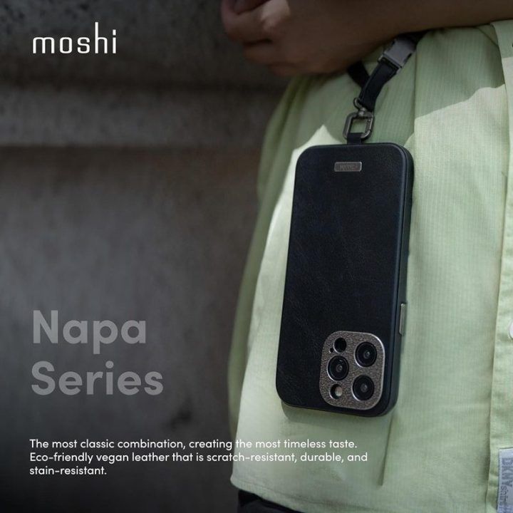 Dėklas iPhone 15 Pro Max Moshi Napa, Eggnog White