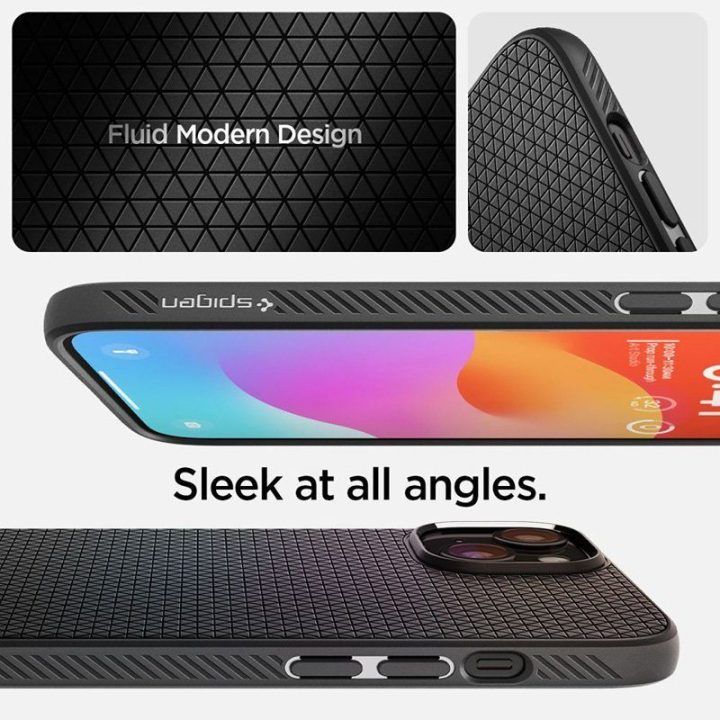 Dėklas Spigen Liquid Air iPhone 15, juodas