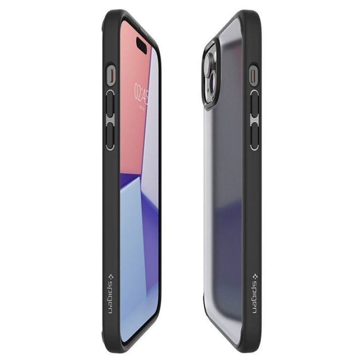 Dėklas Spigen Ultra Hybrid, juodas, iPhone 15