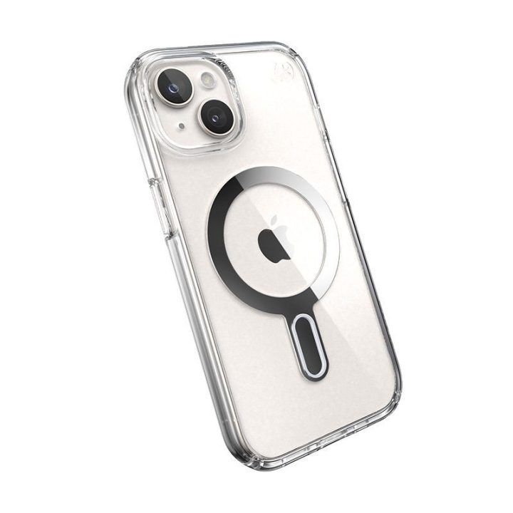 Dėklas Speck Presidio Perfect-Clear ClickLock & MagSafe iPhone 17e / 16e / 15 / 14 / 13, permatomas
