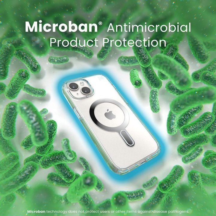 Dėklas Speck Presidio Perfect-Clear ClickLock & MagSafe iPhone 17e / 16e / 15 / 14 / 13, permatomas