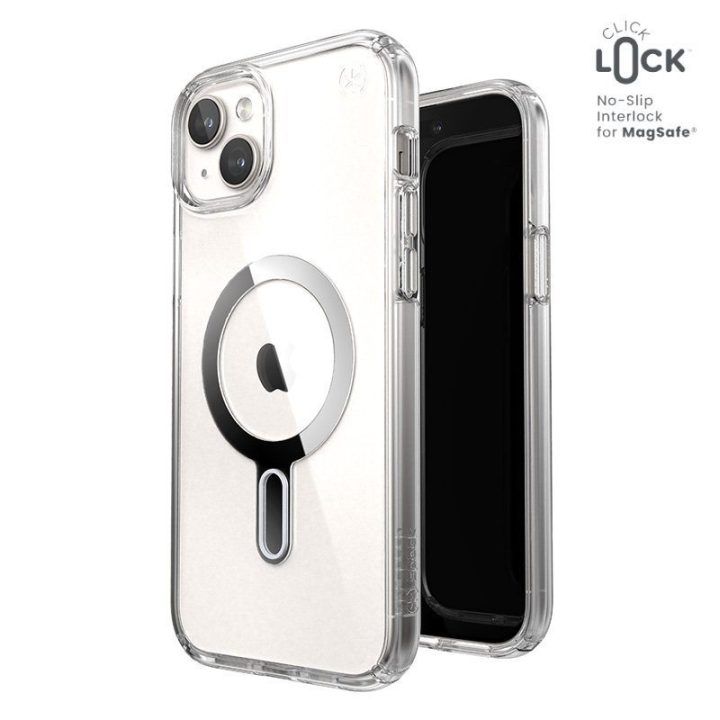 Permatomas dėklas Speck Presidio Perfect-Clear ClickLock MagSafe iPhone 15 Plus / 14 Plus