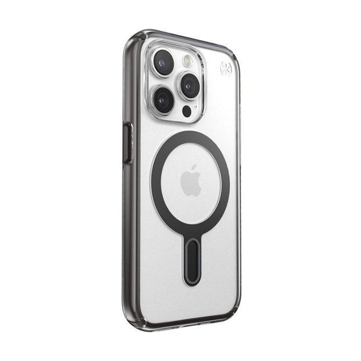Dėklas iPhone 15 Pro Speck Presidio Perfect-Clear ClickLock su MagSafe