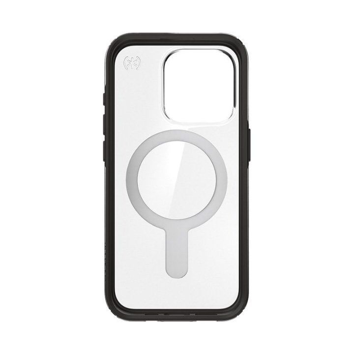 Dėklas iPhone 15 Pro Speck Presidio Perfect-Clear ClickLock su MagSafe
