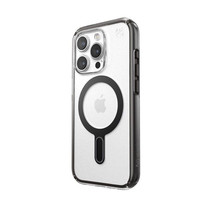 Dėklas iPhone 15 Pro Speck Presidio Perfect-Clear ClickLock su MagSafe