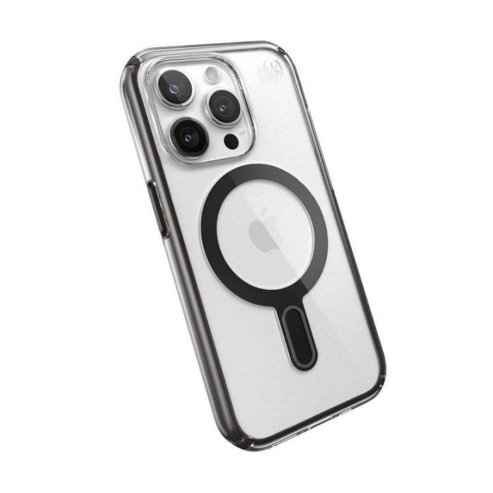 Dėklas iPhone 15 Pro Speck Presidio Perfect-Clear ClickLock su MagSafe