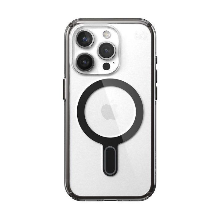 Dėklas iPhone 15 Pro Speck Presidio Perfect-Clear ClickLock su MagSafe