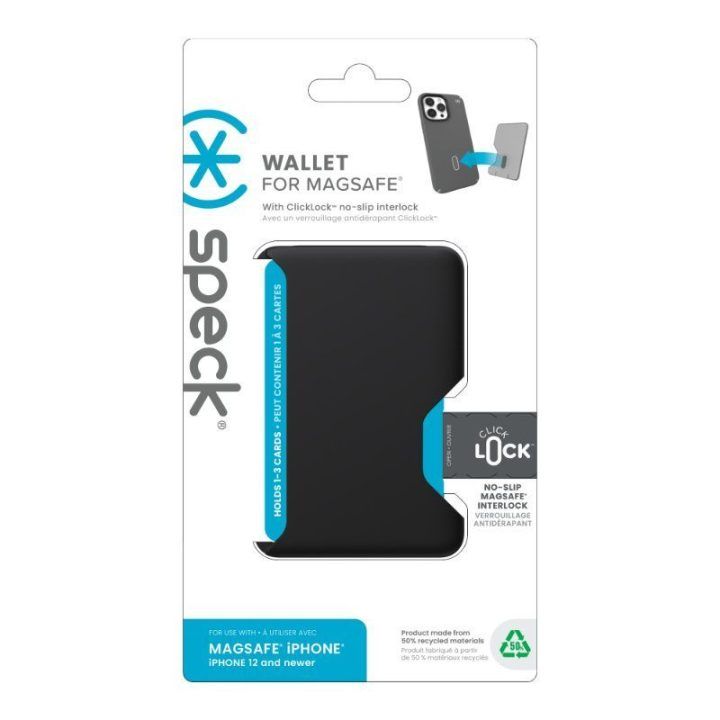 MagSafe piniginė Speck ClickLock, juoda