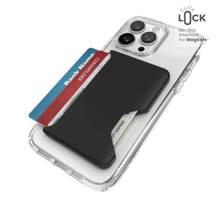 MagSafe piniginė Speck ClickLock, juoda