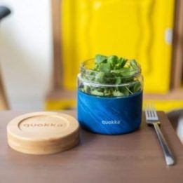 Stiklinė maisto dėžutė 820 ml su bambukiniu dangteliu, Quokka