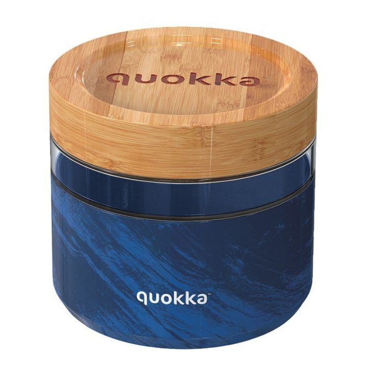 Stiklinė maisto dėžutė 820 ml su bambukiniu dangteliu, Quokka