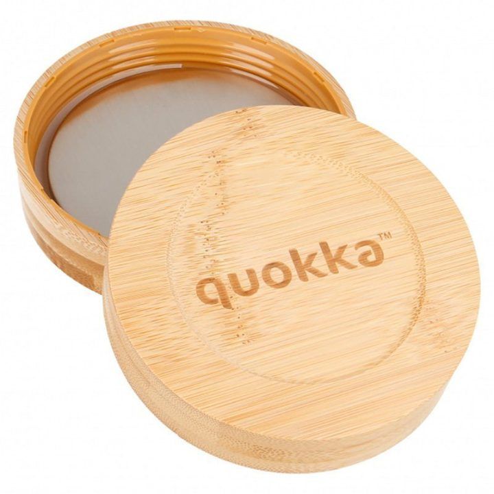 Stiklinė maisto dėžutė 820 ml su bambukiniu dangteliu, Quokka