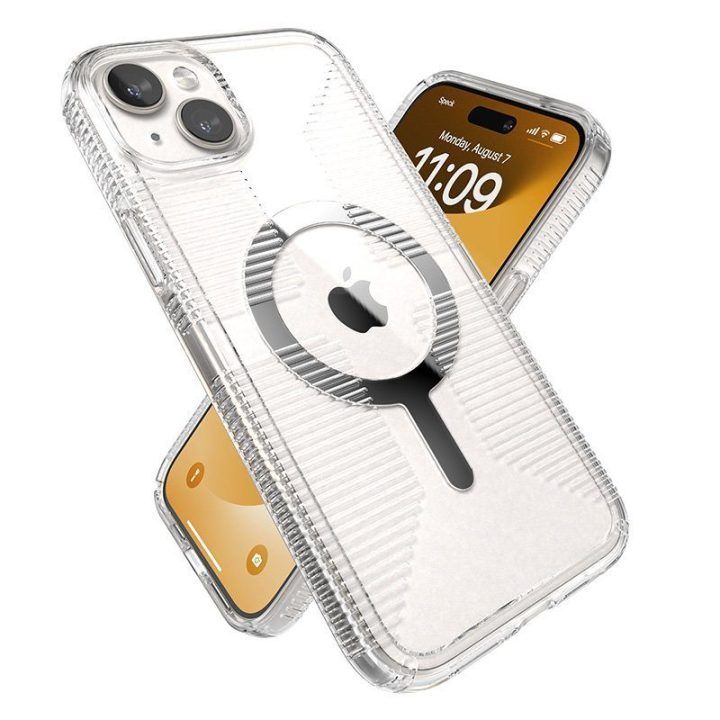 Permatomas dėklas iPhone 15 Plus / 14 Plus Speck Gemshell Grip MagSafe