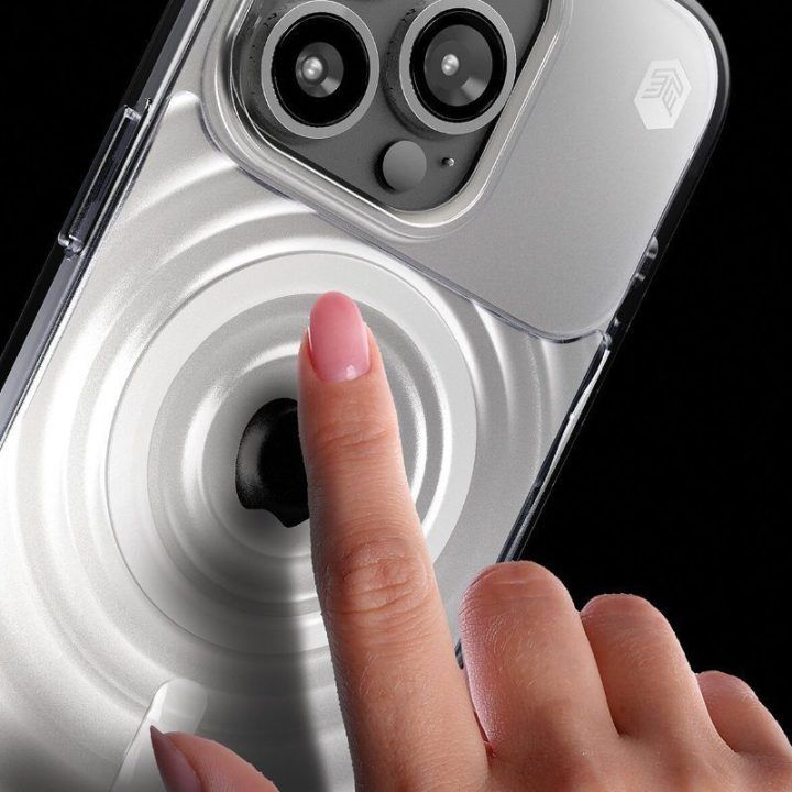 Permatomas dėklas iPhone 15 STM Reawaken Ripple MagSafe